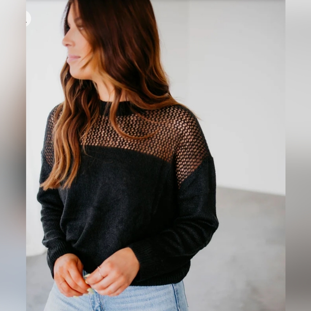 Mesh Detail Sweater